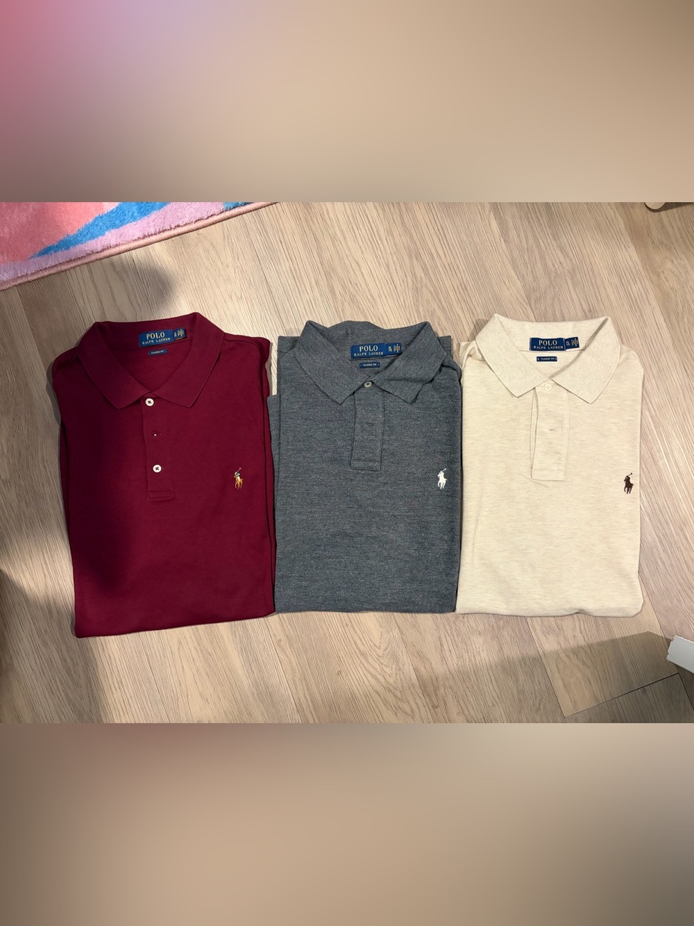 bundle of three men's Ralph Lauren Polo shirts sz xl